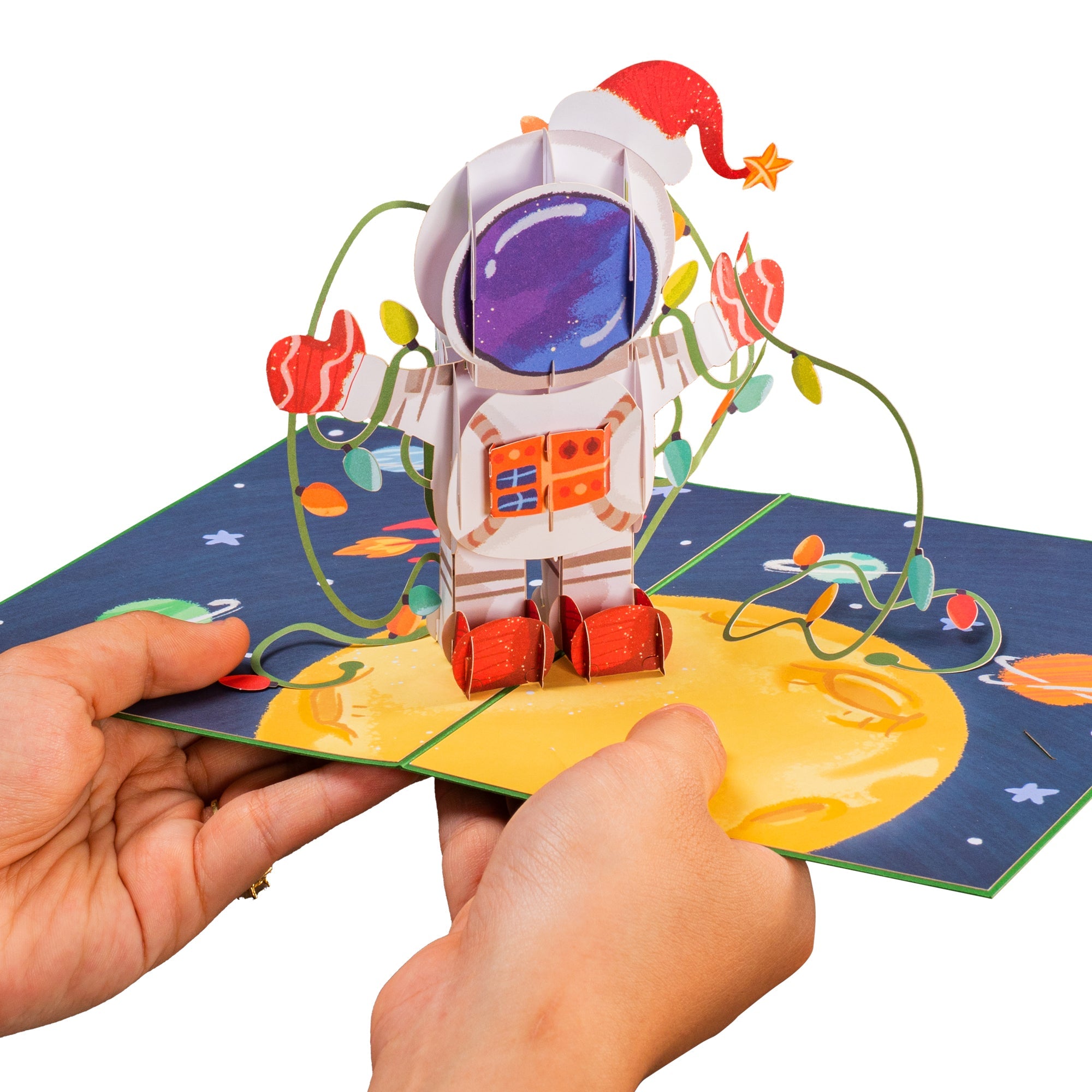 Christmas in Space 3D Popup Card