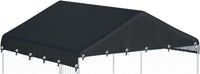 Outdoor Dog Kennel Cover 10'W x 10'L Replacement Covers - Black / 10'W x 10'L x 1.8'H