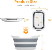 7.1 Gal/27L Multipurpose Collapsible Pet Bathtub Upgraded - Grey - image 2