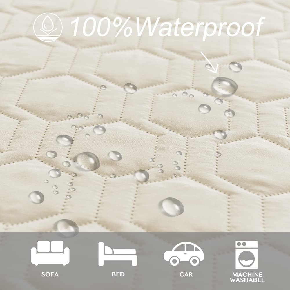Tcksstex Waterproof Blanket Couch Cover for Dogs Pet Bed Protector – Essentials for Dogs - Ivory / 40x50Inch (Pack of 1) - image 2