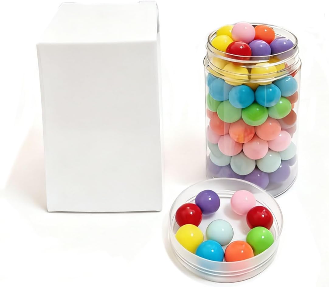 Witlans 80 acrylic Chinese checker replacement marbles in eight colors with storage jar - view 6