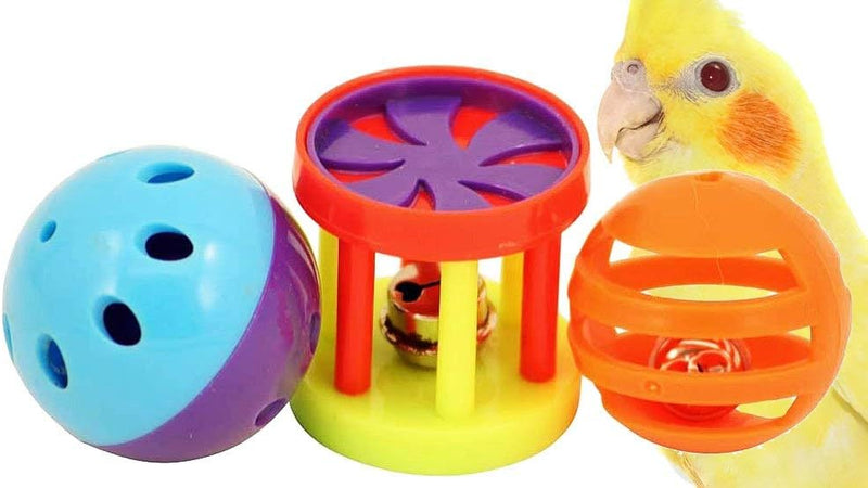 Bonka 1195 1.5" Plastic Bird Toy Pack for Small Medium Birds – Essentials for Birds