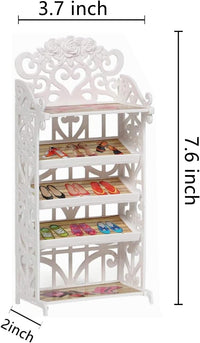 HighFun 50 piece doll shoes, handbags and glasses set with display rack for 11.5 inch dolls - view 3