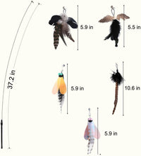 Yauende Cat Feather Toys, Indoor Cat Interactive Toys - image 2