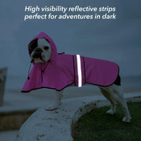 Waterproof Dog Raincoat, Adjustable Pet Rain Coats - Pink / Medium - image 4