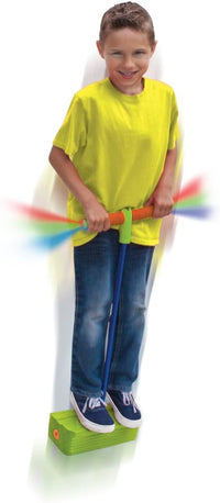 Jumparoo Deluxe Bungee Boing Foam Bouncing Toy, The Squeakiest - Green With Led Lights - image 4