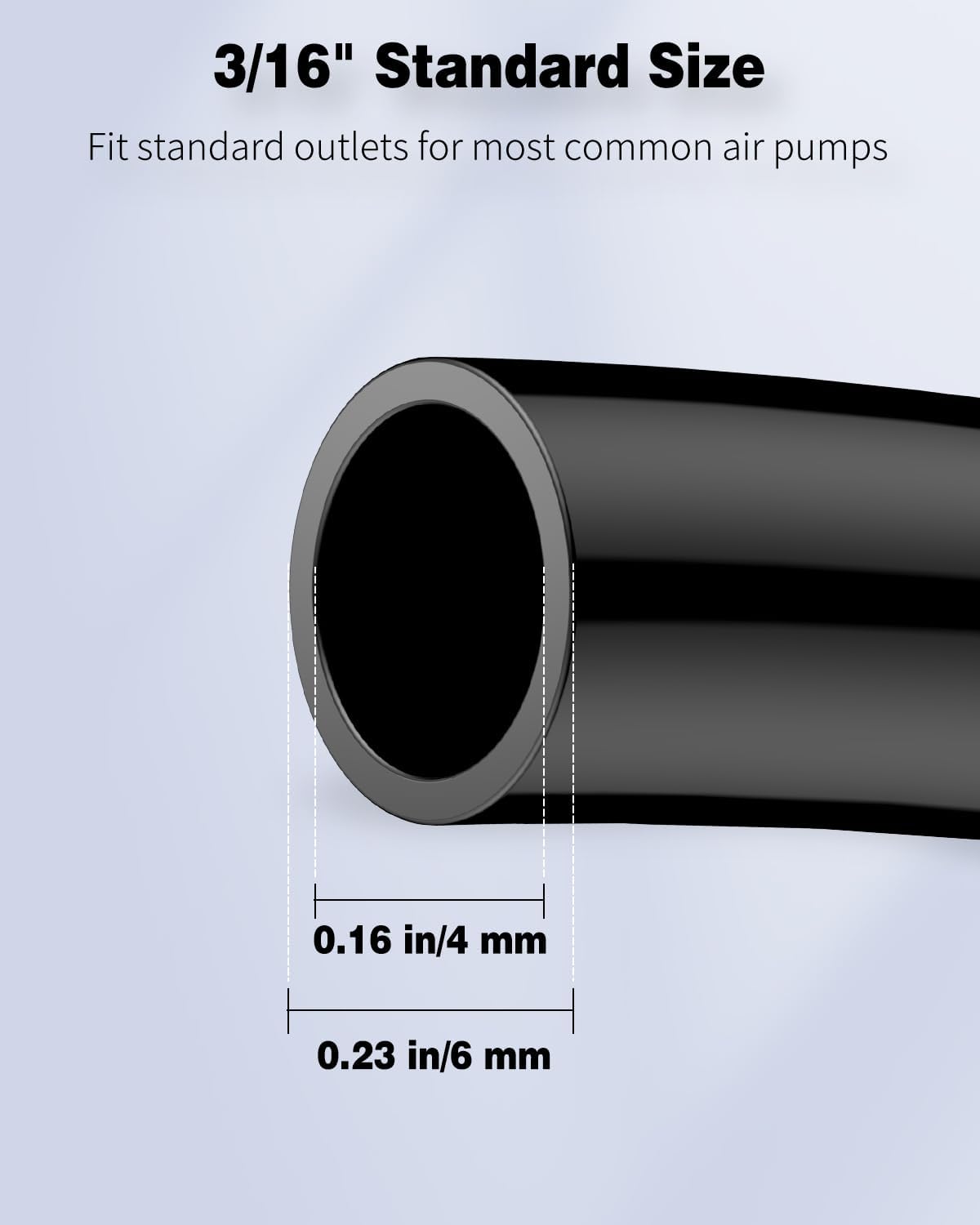 Pawfly Aquarium Airline Tubing 6.5 Feet Standard 3/16" Aquarium - Black / 82 Feet - image 4