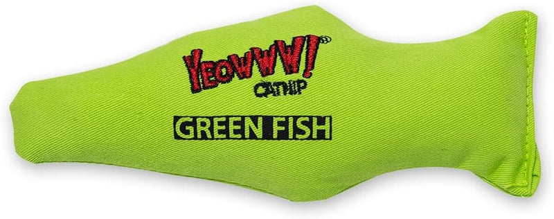 Yeowww Green Fish Catnip Toy – Essentials for Cats