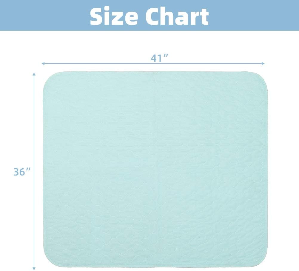 Washable Pee Pads for Dogs, Nonslip and Leak-Proof Dog Pee Pads - Turquoise / 36" x 41" (2 Pack) - image 3