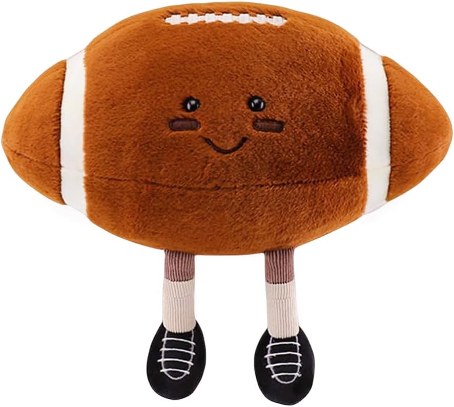 Xiyuan 12 inch rugby plush toy with smiling face and feet - view 4