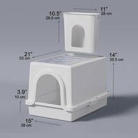 HOP Rabbit Litter Box, Less Mess with Built-in Hay Feeder Designed for Rabbits/Bunnies. Includes - LITTER BOX ONLY - image 2