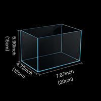 AWXZOM Small Nano Tall Rimless Tank, Glass Fish Tank, Betta Tank – Essentials for Fish - 1.1Gallon 7.8x5.5x5.9inch/20x14x15cm - image 2
