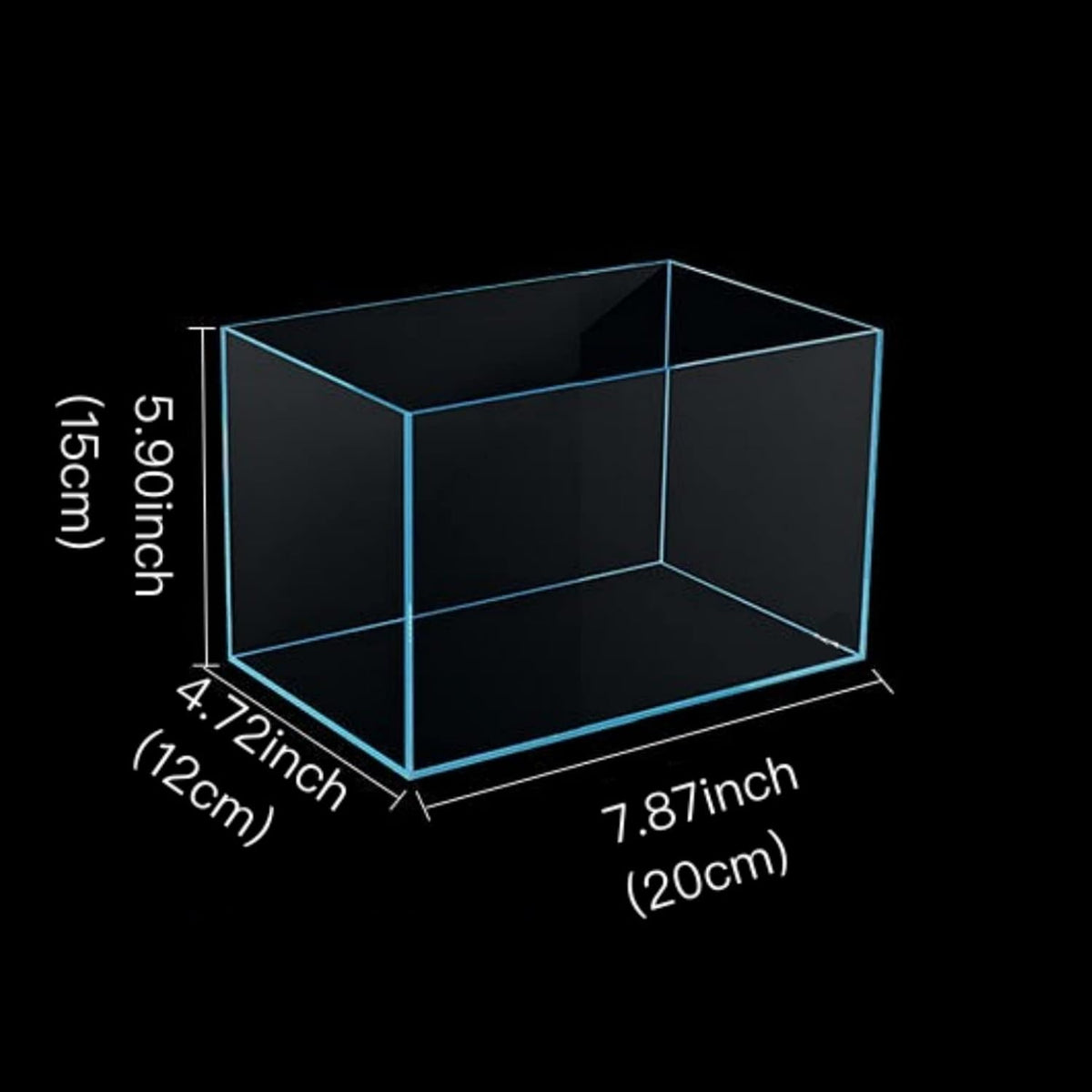 AWXZOM Small Nano Tall Rimless Tank, Glass Fish Tank, Betta Tank – Essentials for Fish - 1.1Gallon 7.8x5.5x5.9inch/20x14x15cm - image 2