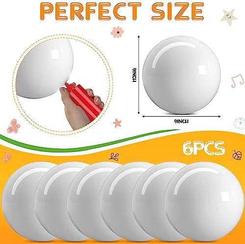 GCQJOQ 9 inch marbleized playground balls in six colors with a pump - view 8