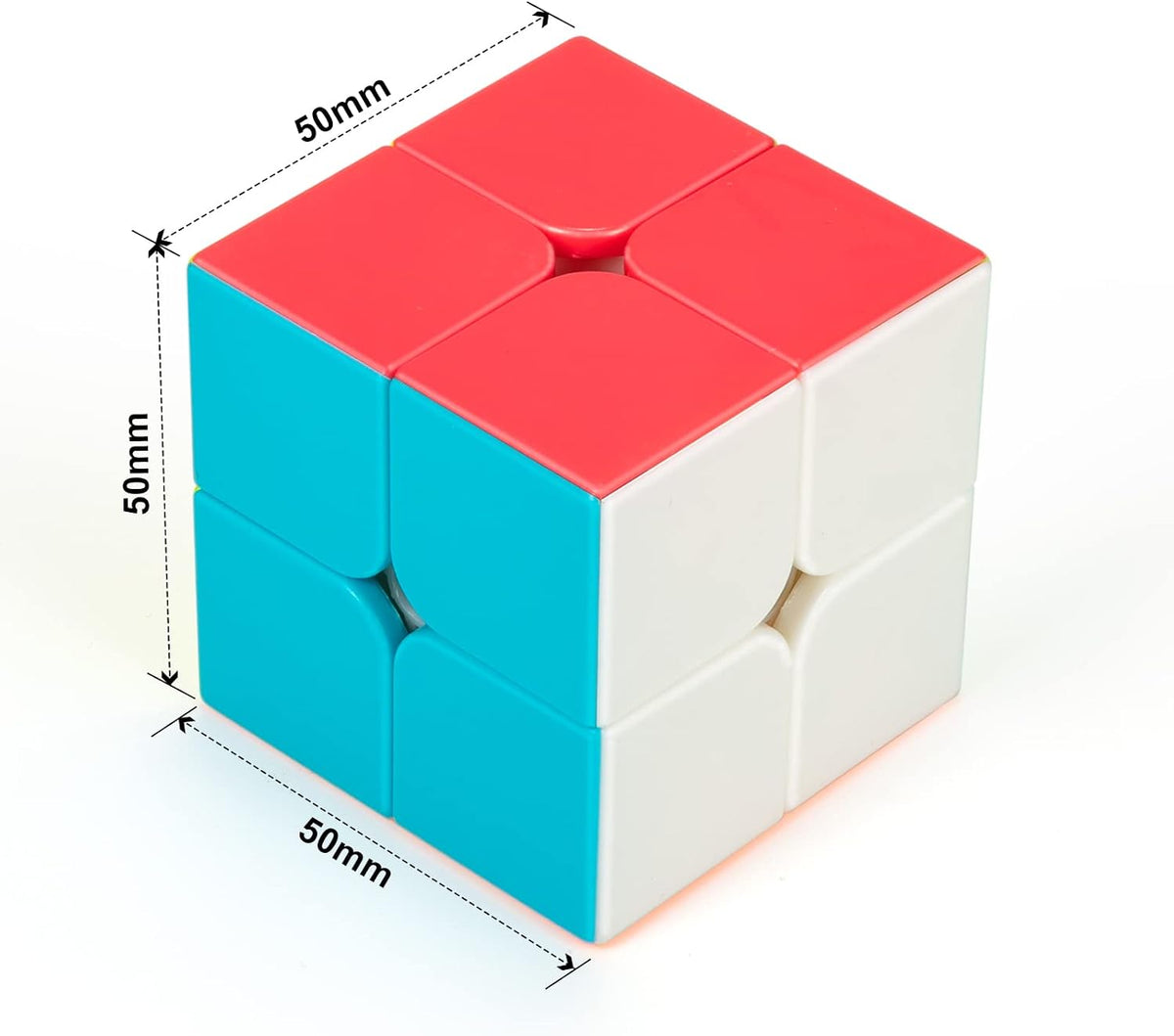 3x3 Speed Cube Stickerless with Stand & Tutorial Toy Gift for Boys - 2x2 Speed Cube - image 2