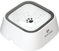 ELS PET No Spill Dog Cat Bowl 35oz 1L Anti Slip Travel Water - 1L / White