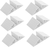 6 PCS White Plastic Triangle Support Feet for Pet and Baby Gates