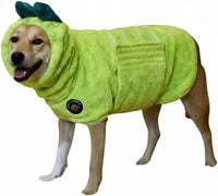 DERPYCHAPPY Dog Bathrobe for Small to Large Dogs, Microfiber – Essentials for Dogs - Lime / L