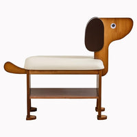 latifolia Puppy Shoe Bench, 2-Tier Solid Wood Entryway Organizer, Cute Pet-Shaped Shoe Bench for Hallway & Living Room,(23.62 inch)