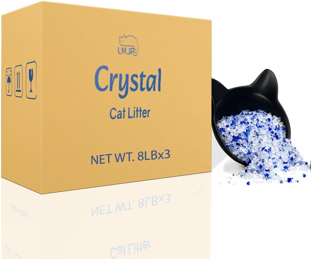 Crystal Cat Litter for Long-Lasting Odor Control, Non-Clumping - 24 lb / Classic