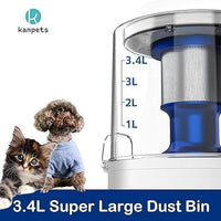 Pet Grooming Kit with 3.4L Oversized Vacuum Suction - 99% Pet Hair Removal - Professional Dog Clippers & Shedding Tools for Cats, Teddy, Poodle, Golden Retrievers (Metallic Orange & White)