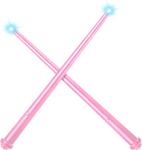 Gejoy 2 Pcs Magic Wand for Kid Light up with Sound - Pink
