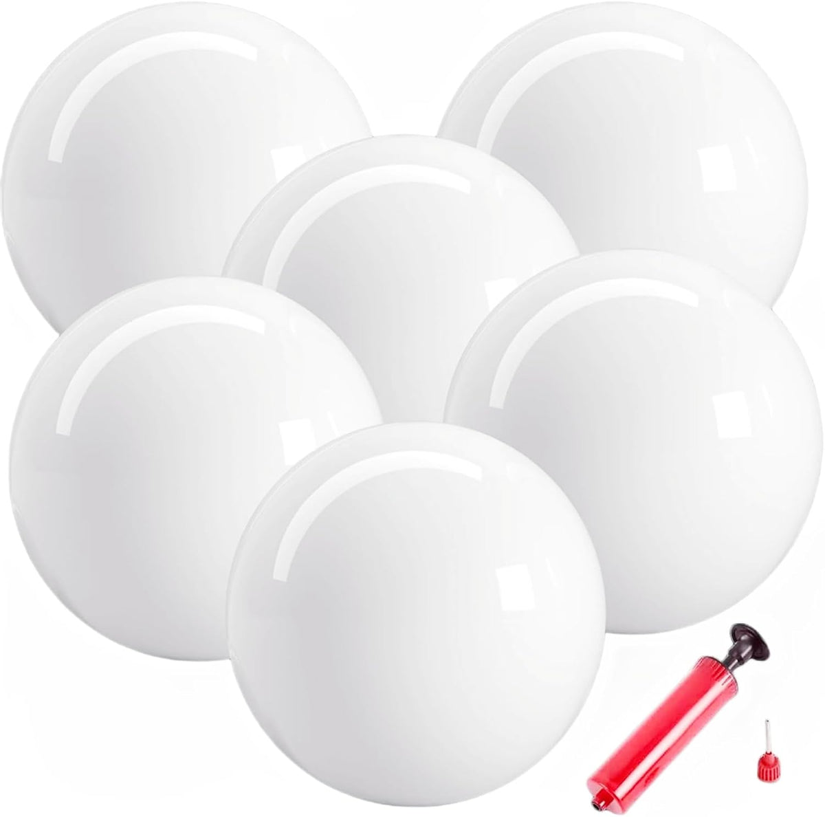 GCQJOQ 9 inch marbleized playground balls in six colors with a pump