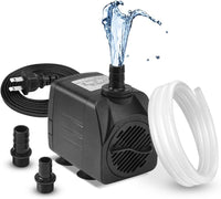 DaToo 50GPH 3W Small Submersible Water Pump Mini Fountain Pump Ultra - 25W 400GPH (With 5ft Free Tubing)