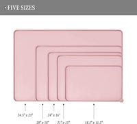 Waterproof Pet Feeding Mat with High Raised Edges, Heavier and Thicker Placemats for Cat Dog Water Bowl with BPA Free, Dogs Cats Food Mats for Messy Drinkers to Prevent Spill and Protect Floors