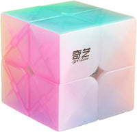 QiYi Warrior W 3x3 stickerless jelly speed cube with frosted transparent colors - view 2