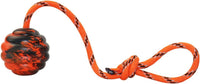 K9 Training Ball with Rope, Exercise and Reward Toy for Dogs - Orange