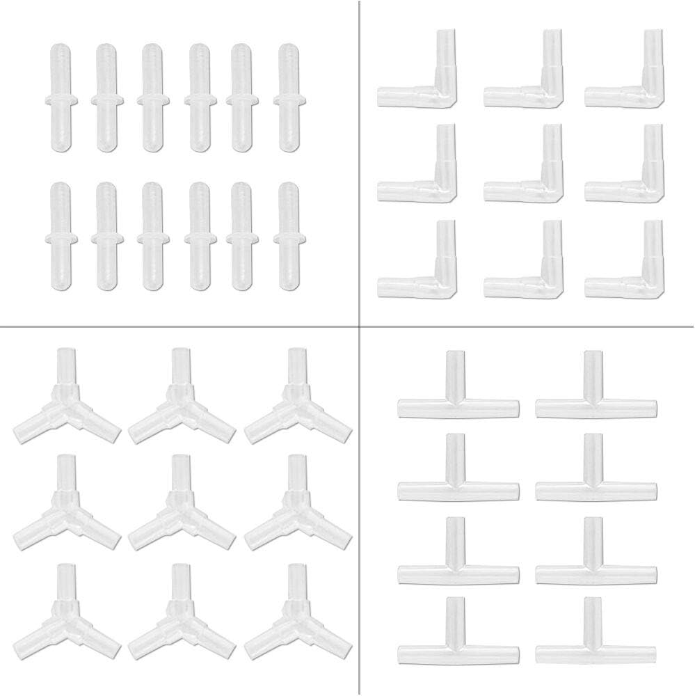 Aquarium Airline Tubing Connectors I T L Y 40pcs Fish Tank Air Tube - Clear