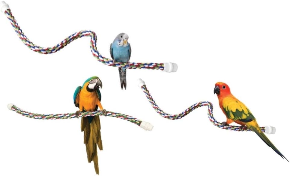 JW Pet Comfy Perch For Birds Flexible Multi-color Rope - Large / 21" - image 4