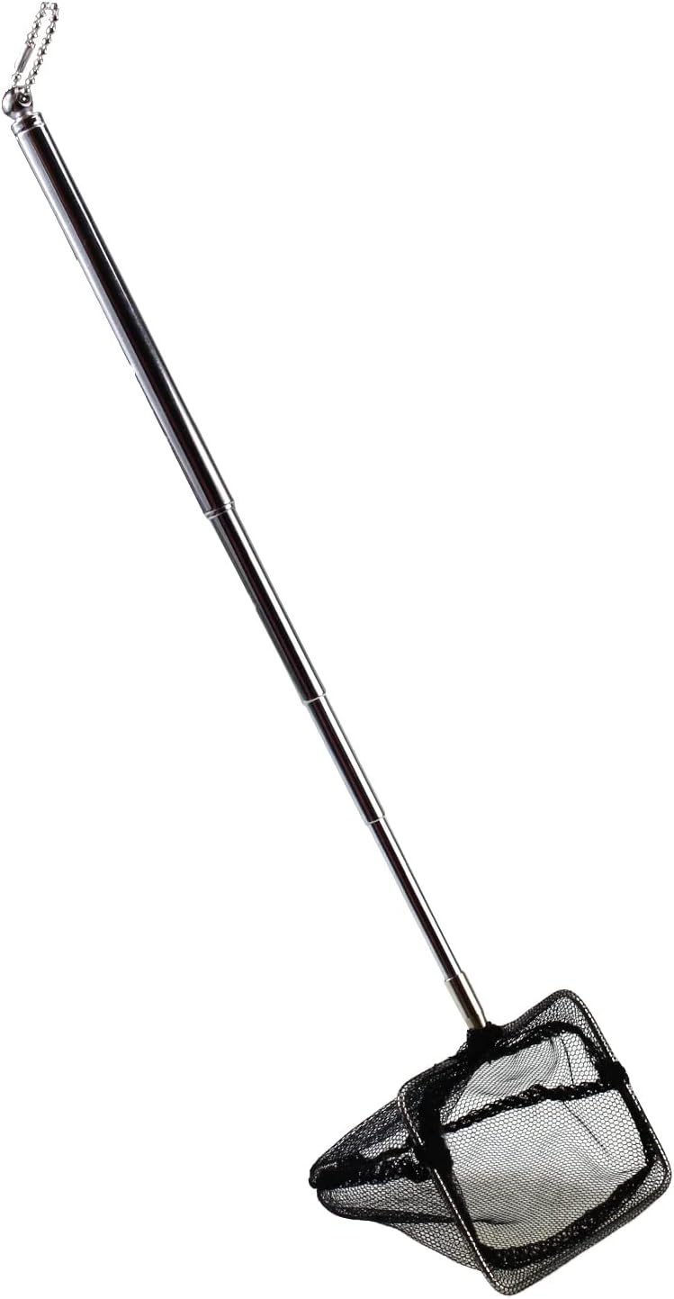 AQUANEAT Aquarium Net with Extendable Long Handle - 3 Inch