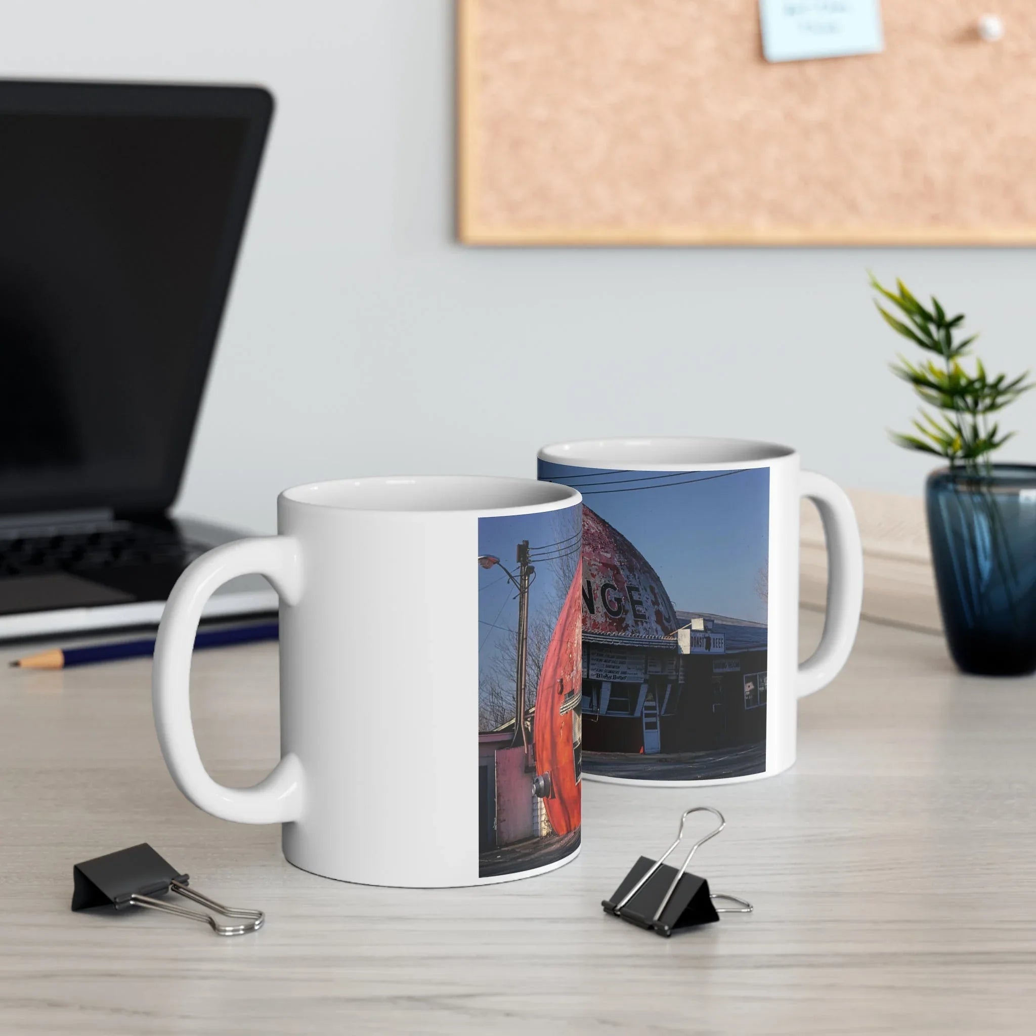 ROADSIDE MUGS - Orange Ceramic Mug 11oz - BIG FRENCHIES