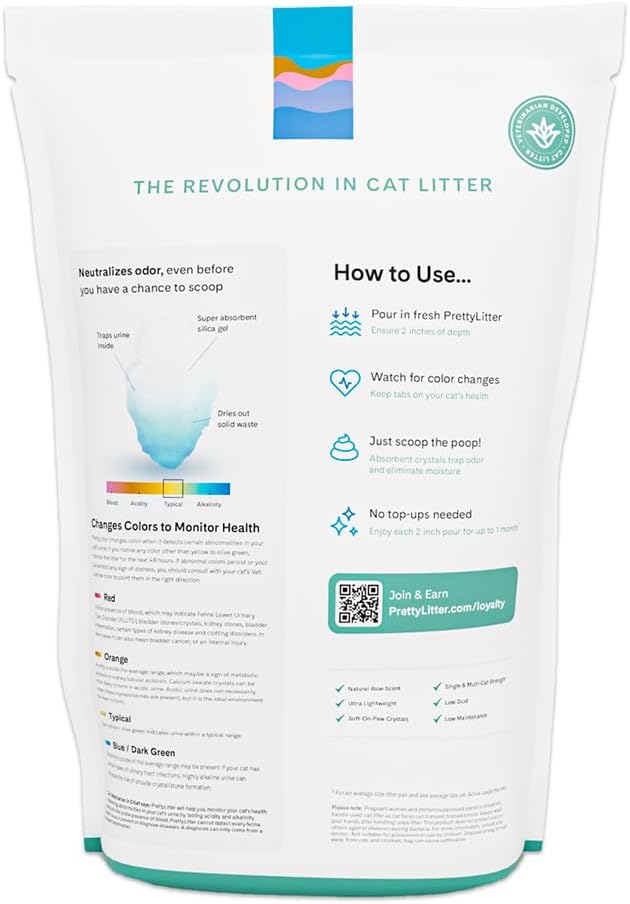 PrettyLitter Health Monitoring Cat Litter - Calm Aloe / 6 LB (Pack of 1) - image 2