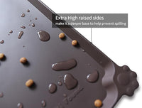 Hoki Found L Silicone Non Slip Pet Dog Cat Bowl Mats - Waterproof Dog Cat Food Mats - Dark Oak