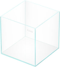 Cube Rimless Aquarium 4 Gallon, Ultra Clear Low Iron Nano Fish Tank for Betta, L9.8×W9.8×H9.8 Glass Thickness 5mm with EVA Foam Leveling Mat