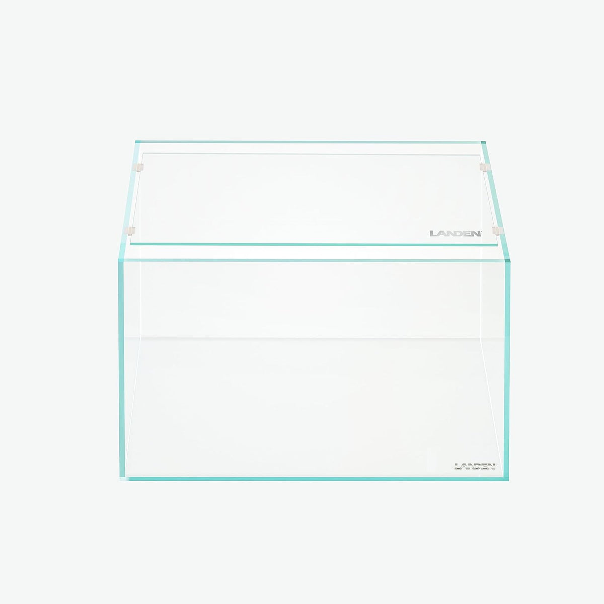 LANDEN Glass Aquarium Lid with Clips for 30x30cm 6.6 Gallon Rimless - Glass Lid / 342x168mm (1 pc) - image 4