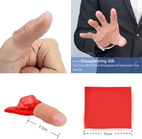 Neliky magic tricks kit with bite coin, color change silk, fake thumb, ring chains and rotating nut - view 5