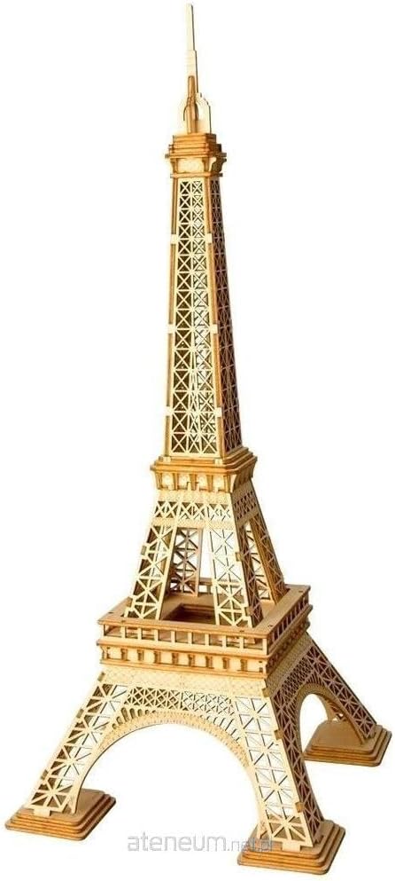 ROBOTIME Big Ben 3D wooden puzzle model with LED light - view 3