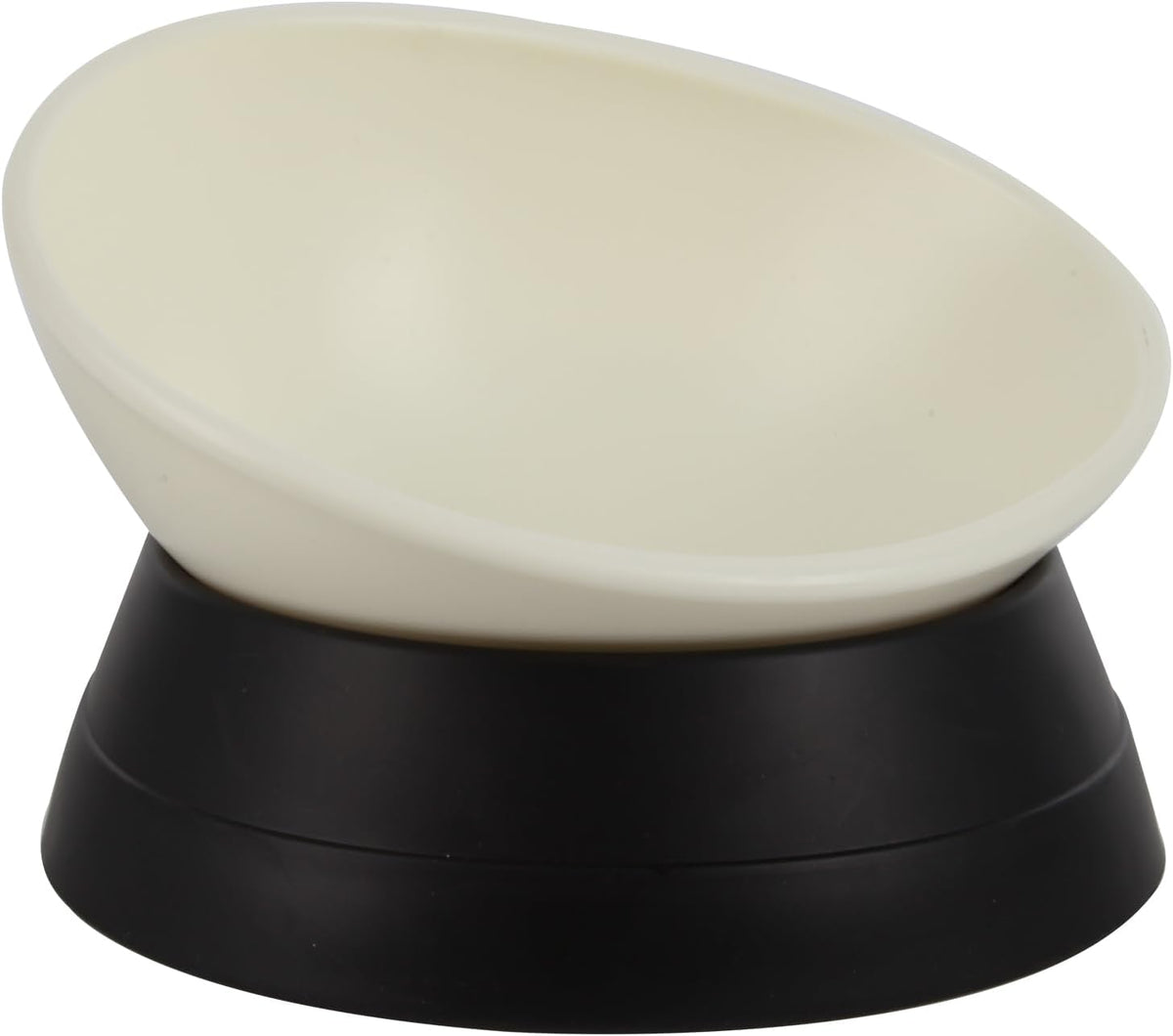 Bulldog Bowl Anti-Slip Dog Cat Dish Detachable Rubber Dog Bowl Pet - Black / 2 Cup ( Small/Medium Dog )