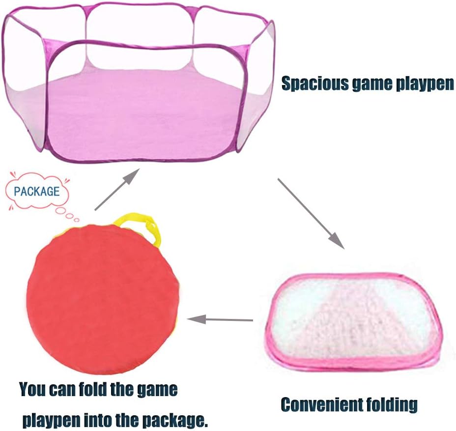 Hamster Foldable Exercise Playpen - Pink - image 3