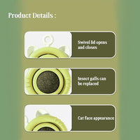 SLLOS Catnip Toy Balls 3 Pcs,Happy Planet 360°Rotating,Cat Energy Ball,Edible Kitten Silvervine Toys for Cats Lick, Healthy Kitty Teeth,Catnip Wall Balls for Cats, Cat Wall Treats,(Yellow-Green)
