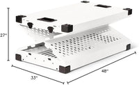 Impact Collapsible Dog Crate - Foldable Hard Crate for XXL Dogs - Heavy Duty Travel Kennel with Powder-Coated Aluminum - Quick Setup for Indoor & Outdoor (White, 48" (48" L x 27" W x 33" H))