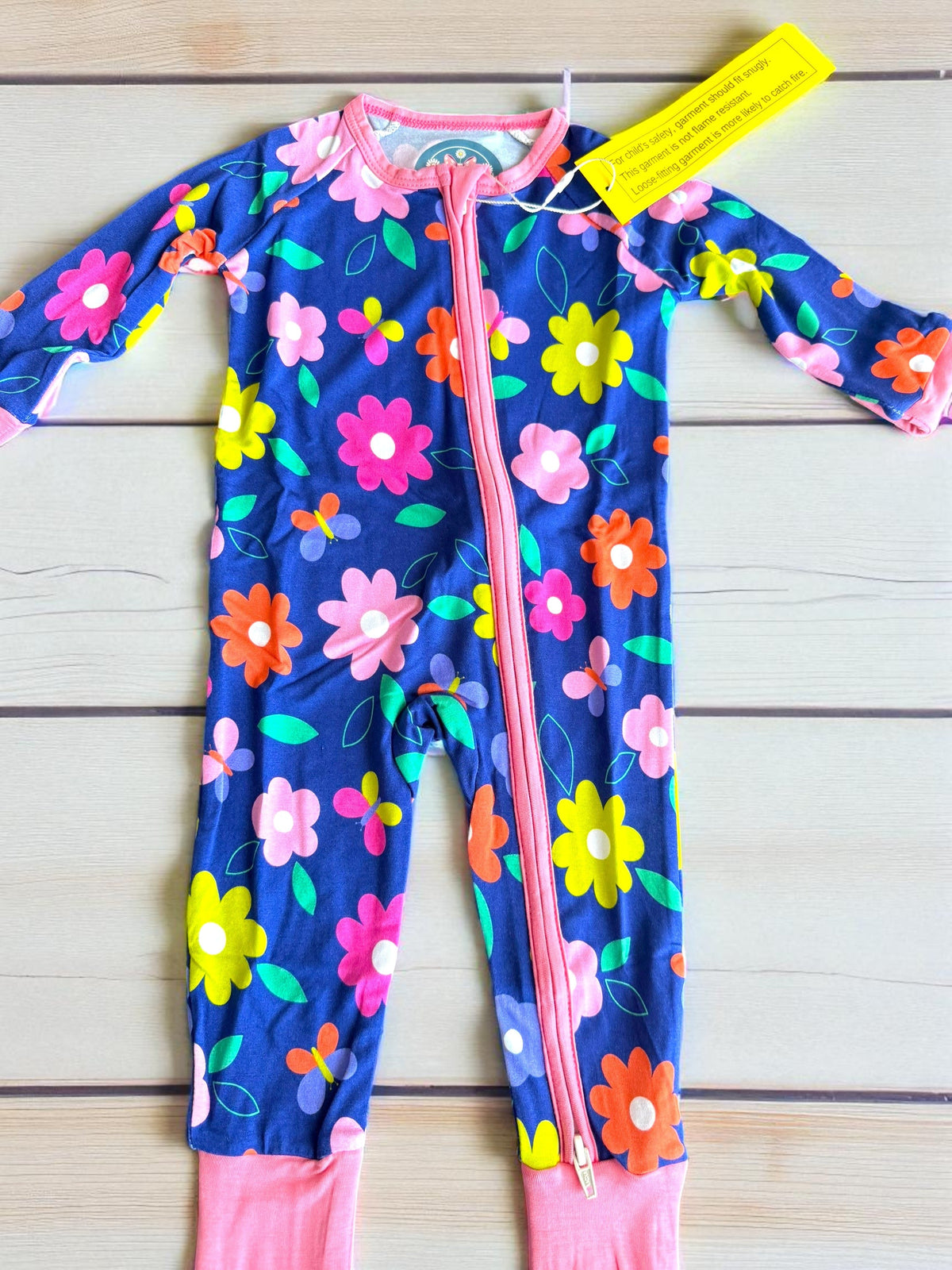 Retro Flower Bamboo Zippie - BIG FRENCHIES