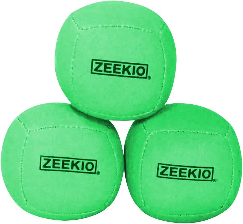 Zeekio Lunar set of 3 UV reactive six-panel juggling balls - view 9