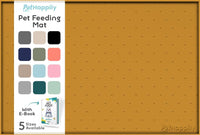 Dog Food Mat - Raised Edges Dogs Mat for Food and Water Prevent Spill, Waterproof Cat Food Mats - 24"L x 15"W / Mustard