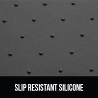 GORILLA GRIP 100% Waterproof Raised Edge BPA Free Silicone Pet Feeding Mat, Dog Cat Food Mats Contain Spills Protects Floors, Placemats for Cats and Dogs Water Bowl, Pets Accessories 16x10, Charcoal
