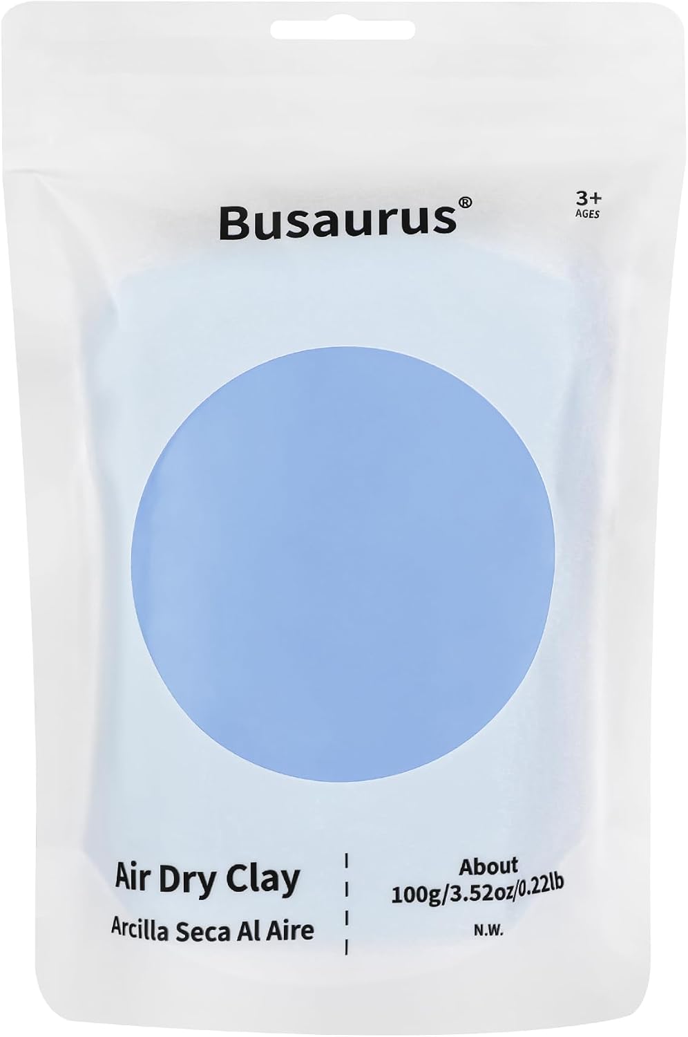 Busaurus 100g brown earth tone air dry foam clay in a resealable bag - view 8